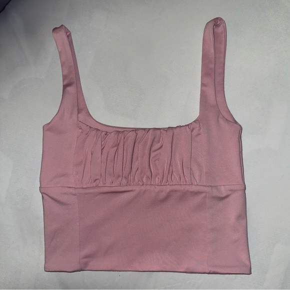 Princess Polly Tops - Medium Pink ruched going out top